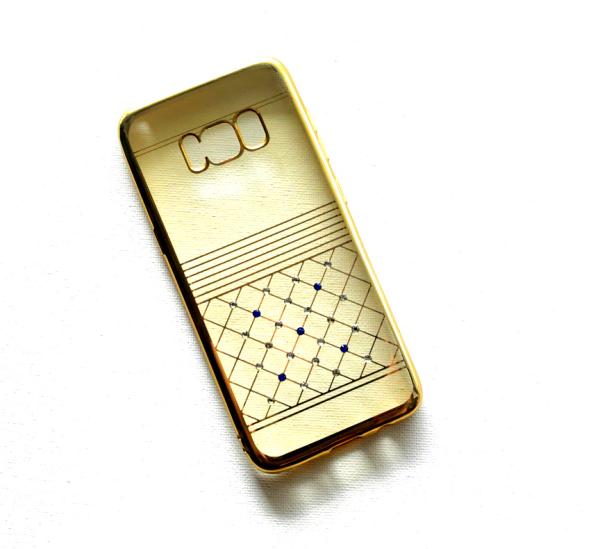 Hülle für Samsung S8 Schutzhülle Elektro Case Gold Rahmen